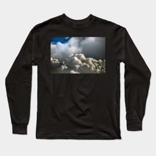 Clouds 10 In Black and White Long Sleeve T-Shirt